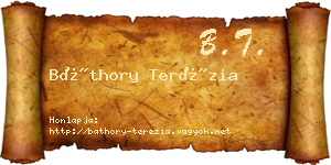 Báthory Terézia névjegykártya