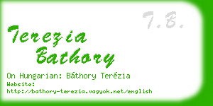 terezia bathory business card